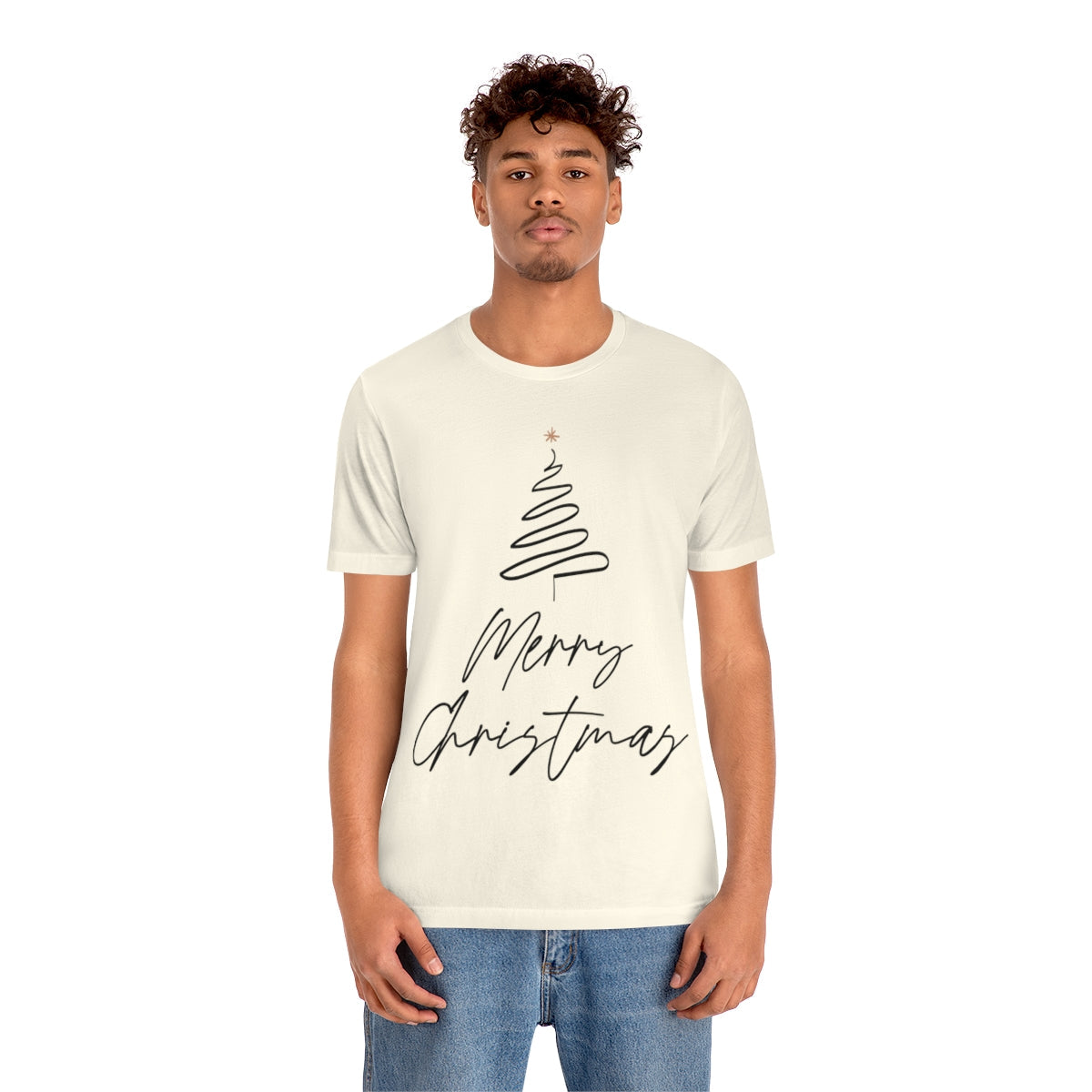 Merry Christmas Tree Gift New Year Slogan Unisex Jersey Short Sleeve T-Shirt Ichaku [Perfect Gifts Selection]