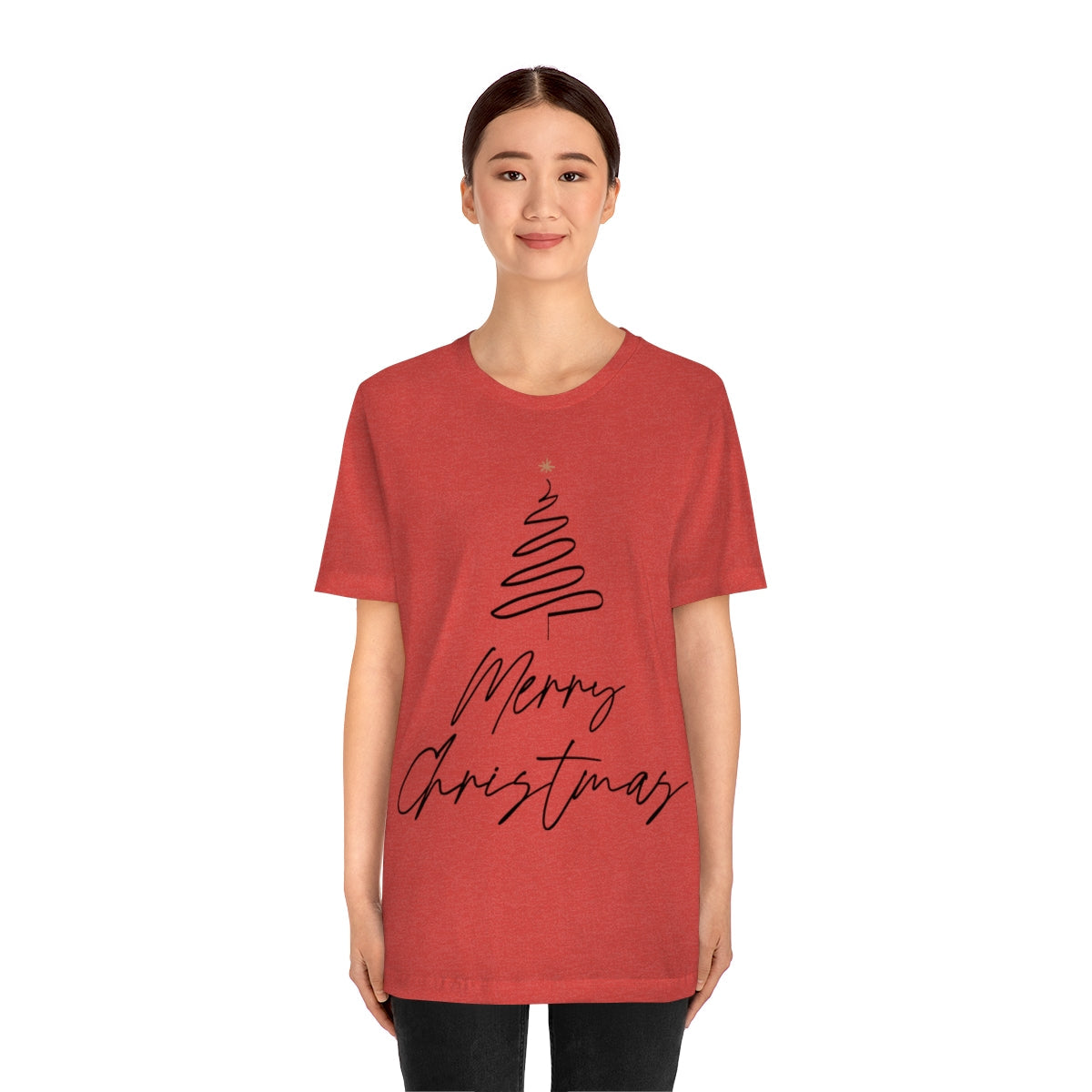 Merry Christmas Tree Gift New Year Slogan Unisex Jersey Short Sleeve T-Shirt Ichaku [Perfect Gifts Selection]