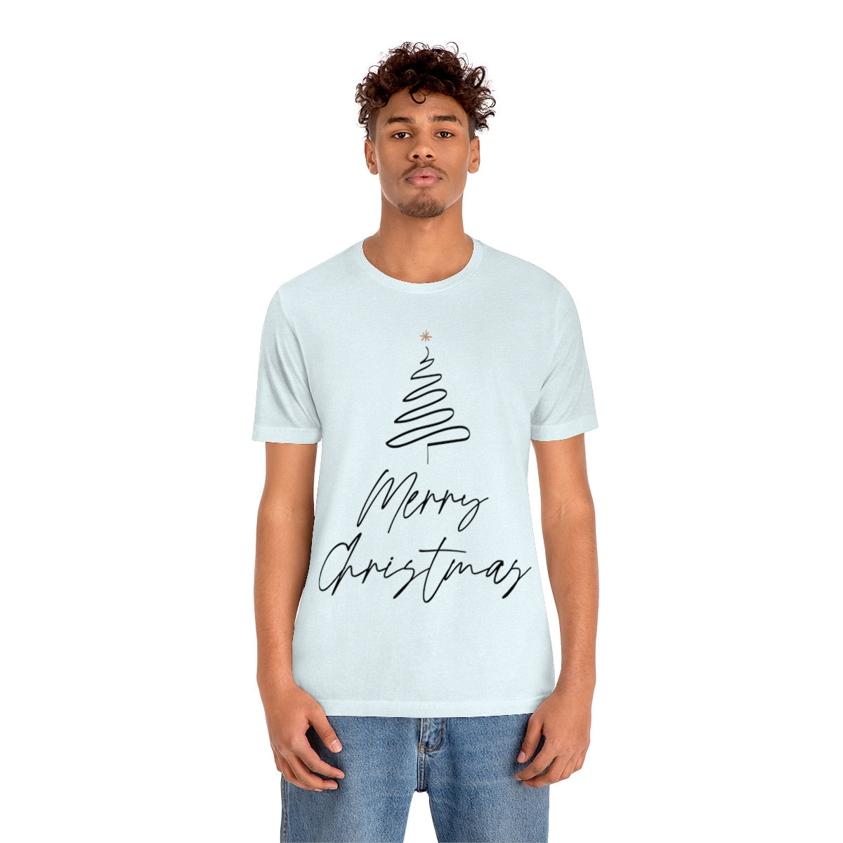 Merry Christmas Tree Gift New Year Slogan Unisex Jersey Short Sleeve T-Shirt Ichaku [Perfect Gifts Selection]