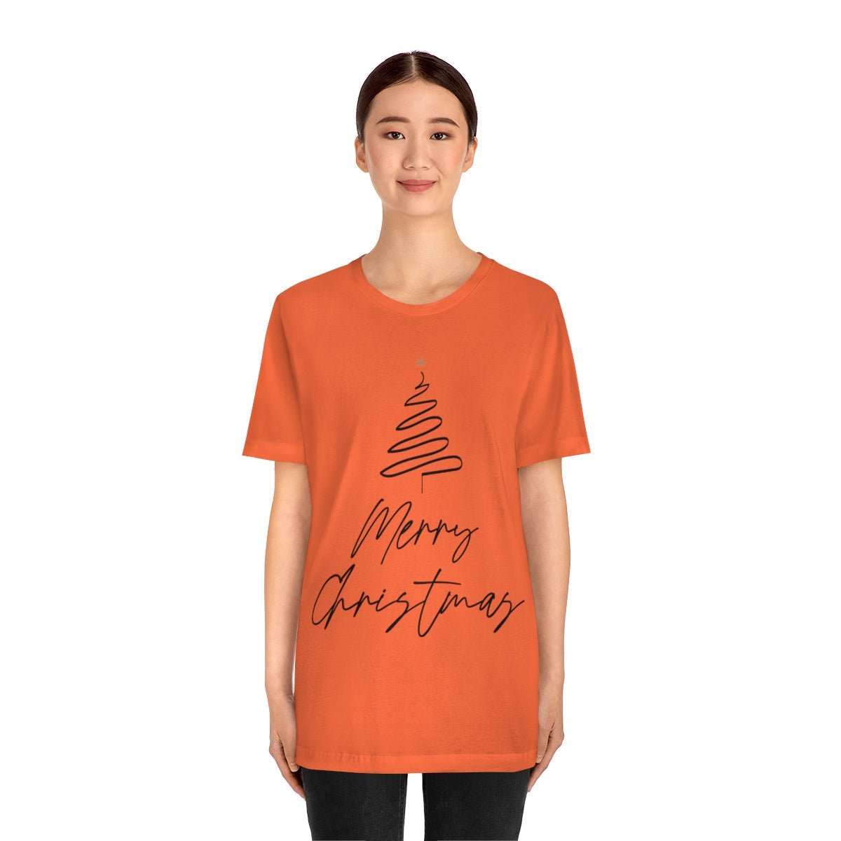 Merry Christmas Tree Gift New Year Slogan Unisex Jersey Short Sleeve T-Shirt Ichaku [Perfect Gifts Selection]