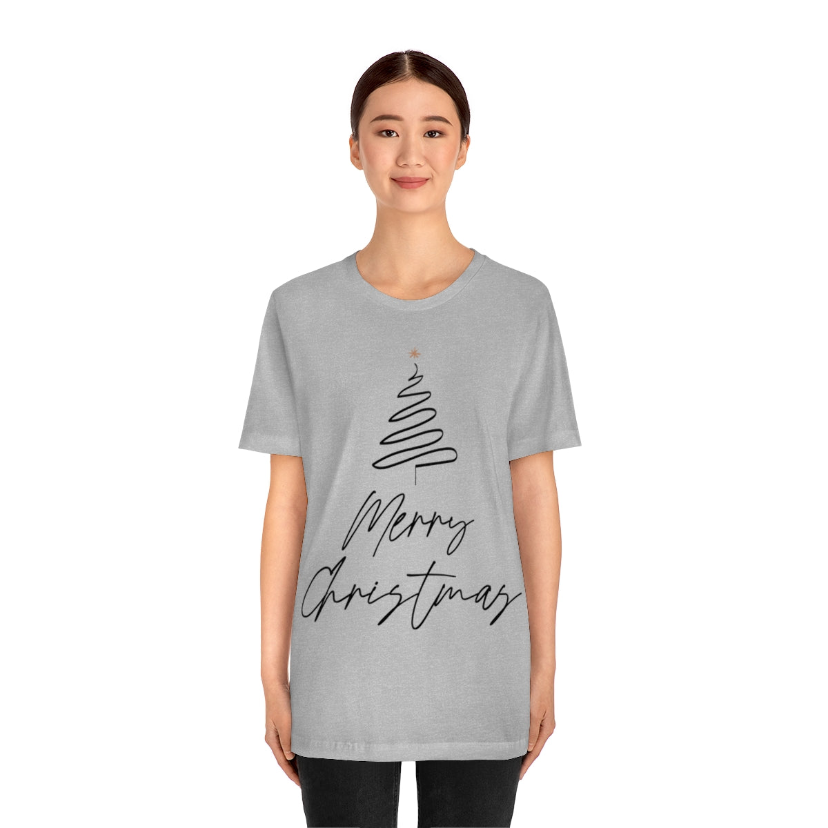 Merry Christmas Tree Gift New Year Slogan Unisex Jersey Short Sleeve T-Shirt Ichaku [Perfect Gifts Selection]