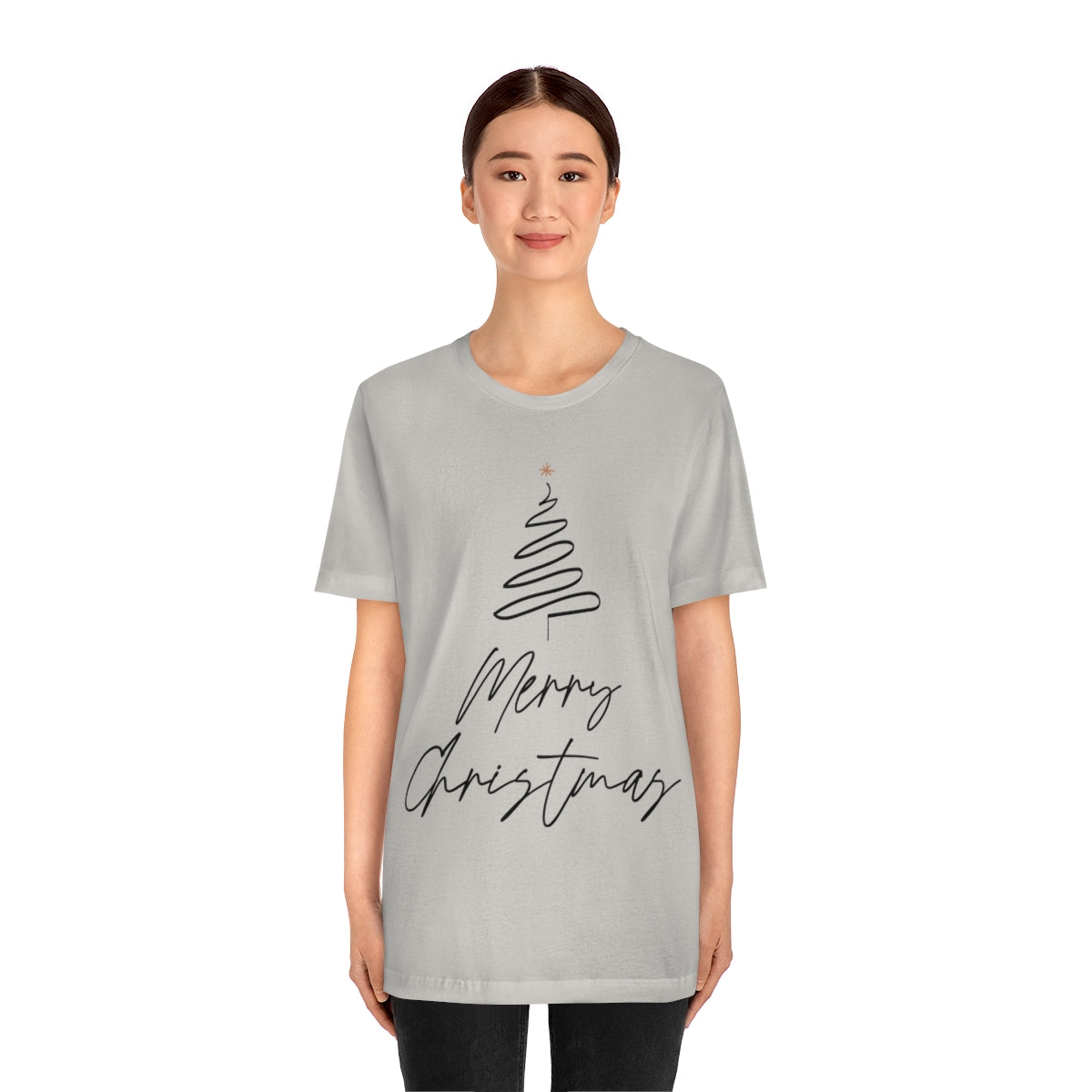 Merry Christmas Tree Gift New Year Slogan Unisex Jersey Short Sleeve T-Shirt Ichaku [Perfect Gifts Selection]