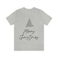 Merry Christmas Tree Gift New Year Slogan Unisex Jersey Short Sleeve T-Shirt Ichaku [Perfect Gifts Selection]