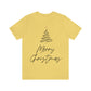 Merry Christmas Tree Gift New Year Slogan Unisex Jersey Short Sleeve T-Shirt Ichaku [Perfect Gifts Selection]