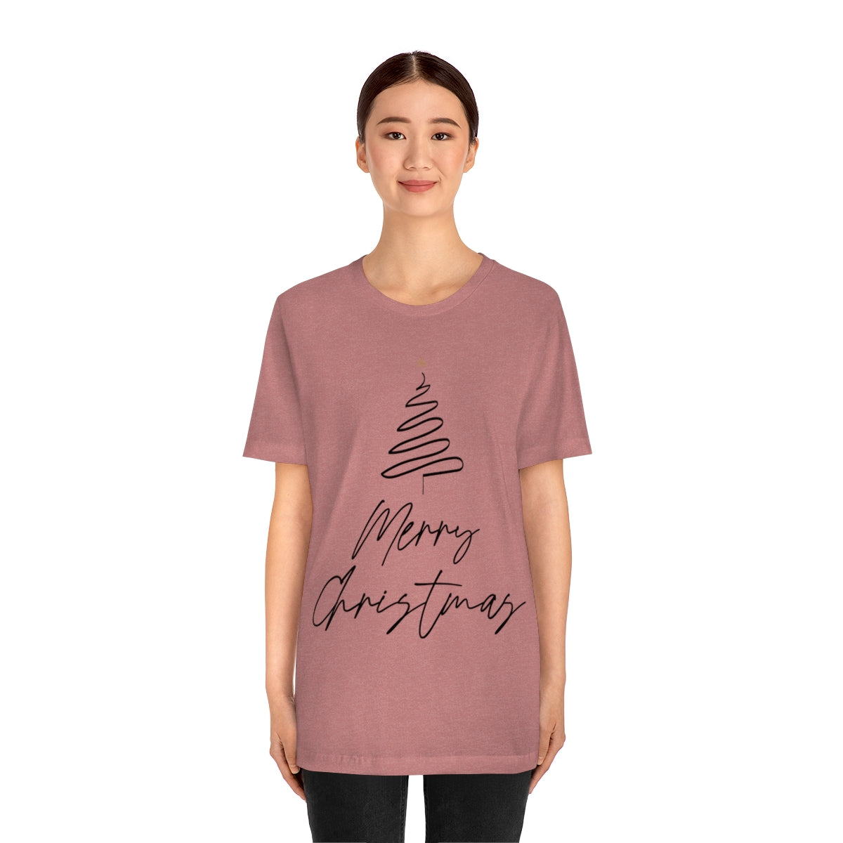 Merry Christmas Tree Gift New Year Slogan Unisex Jersey Short Sleeve T-Shirt Ichaku [Perfect Gifts Selection]