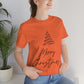 Merry Christmas Tree Gift New Year Slogan Unisex Jersey Short Sleeve T-Shirt Ichaku [Perfect Gifts Selection]