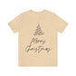 Merry Christmas Tree Gift New Year Slogan Unisex Jersey Short Sleeve T-Shirt Ichaku [Perfect Gifts Selection]