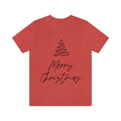 Merry Christmas Tree Gift New Year Slogan Unisex Jersey Short Sleeve T-Shirt Ichaku [Perfect Gifts Selection]