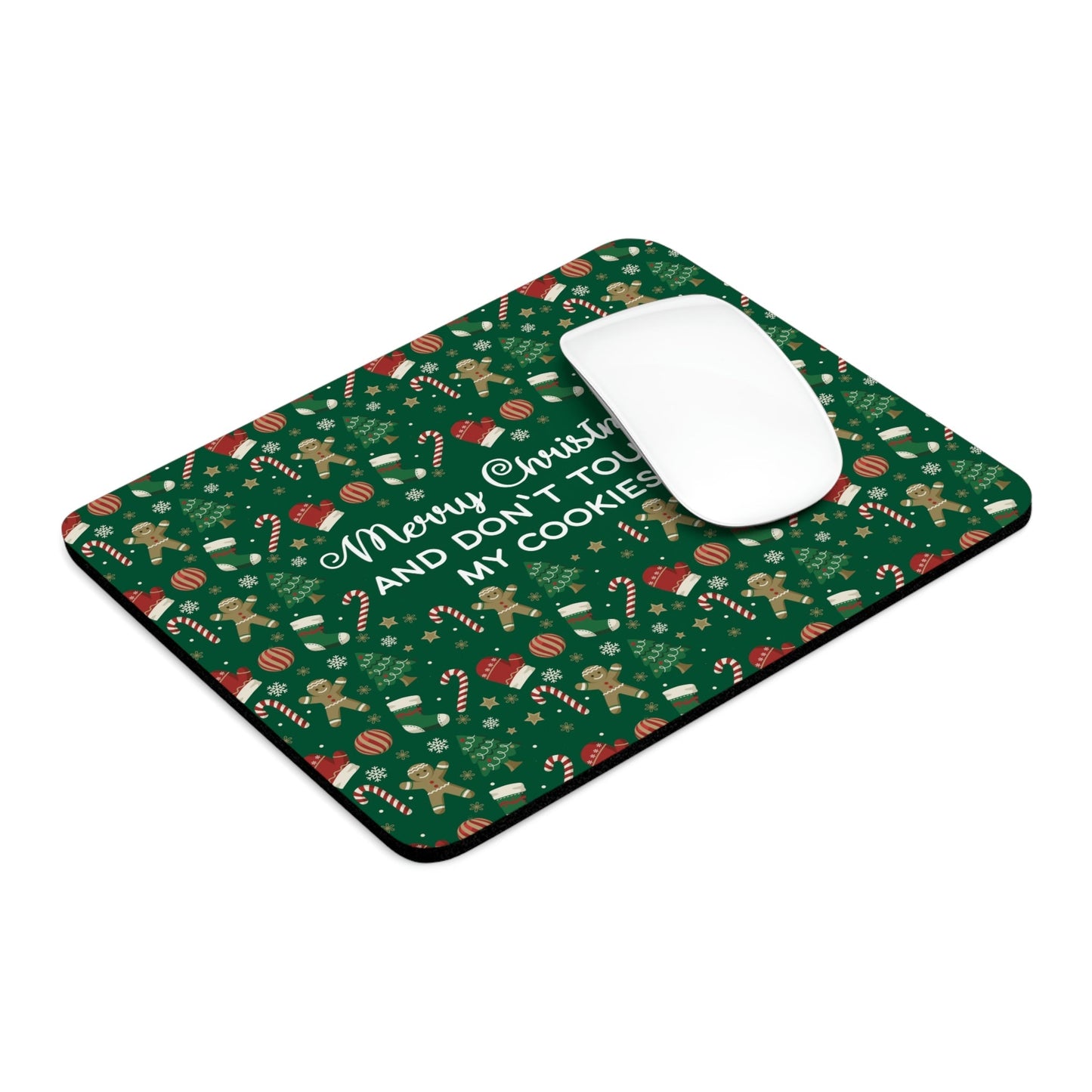 Merry Christmas and Don't Touch my Cookies Quotes Ergonomic Non-slip Creative Design Mouse Pad Ichaku [Perfect Gifts Selection]