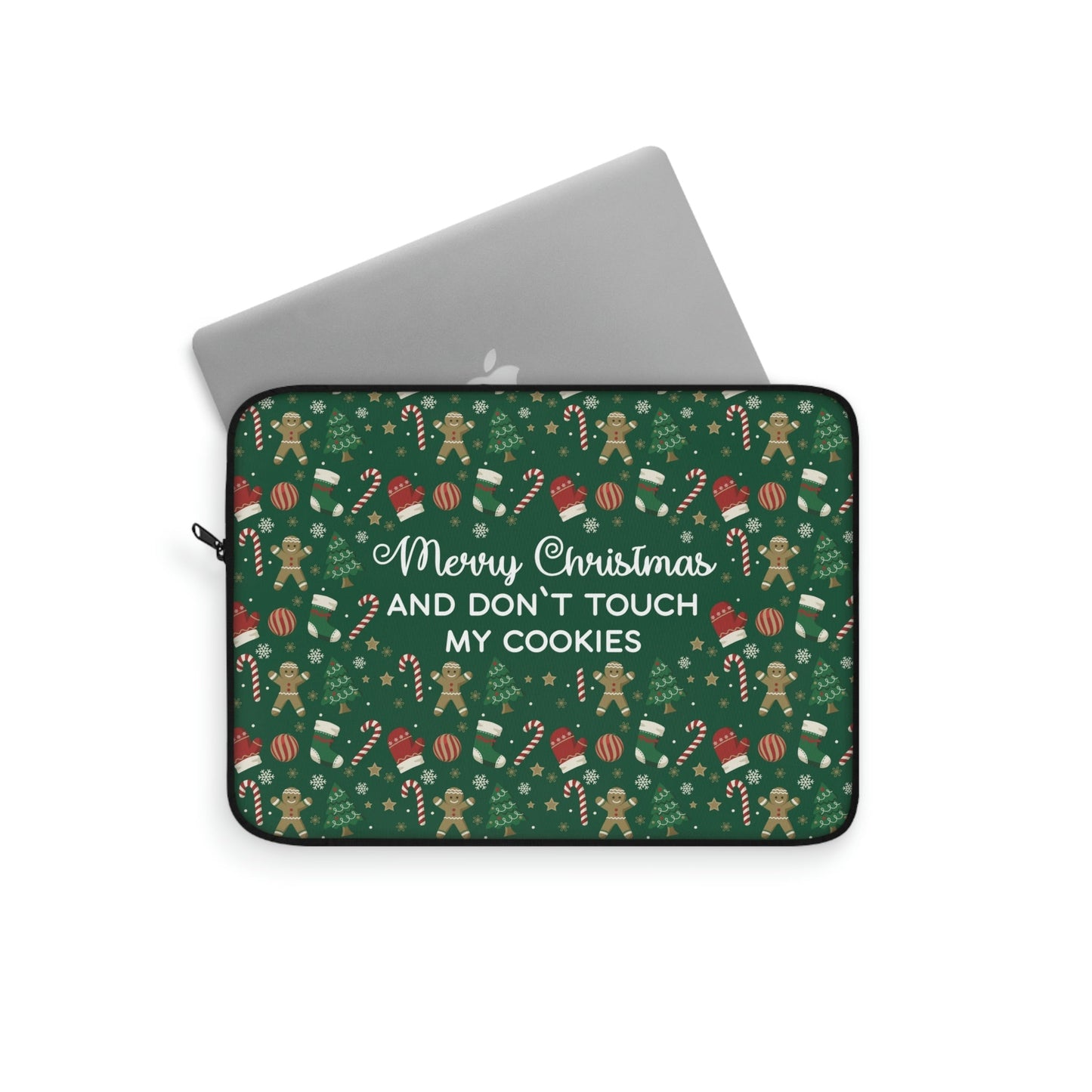 Merry Christmas and Don't Touch my Cookies Quotes Laptop Sleeve Ichaku [Perfect Gifts Selection]