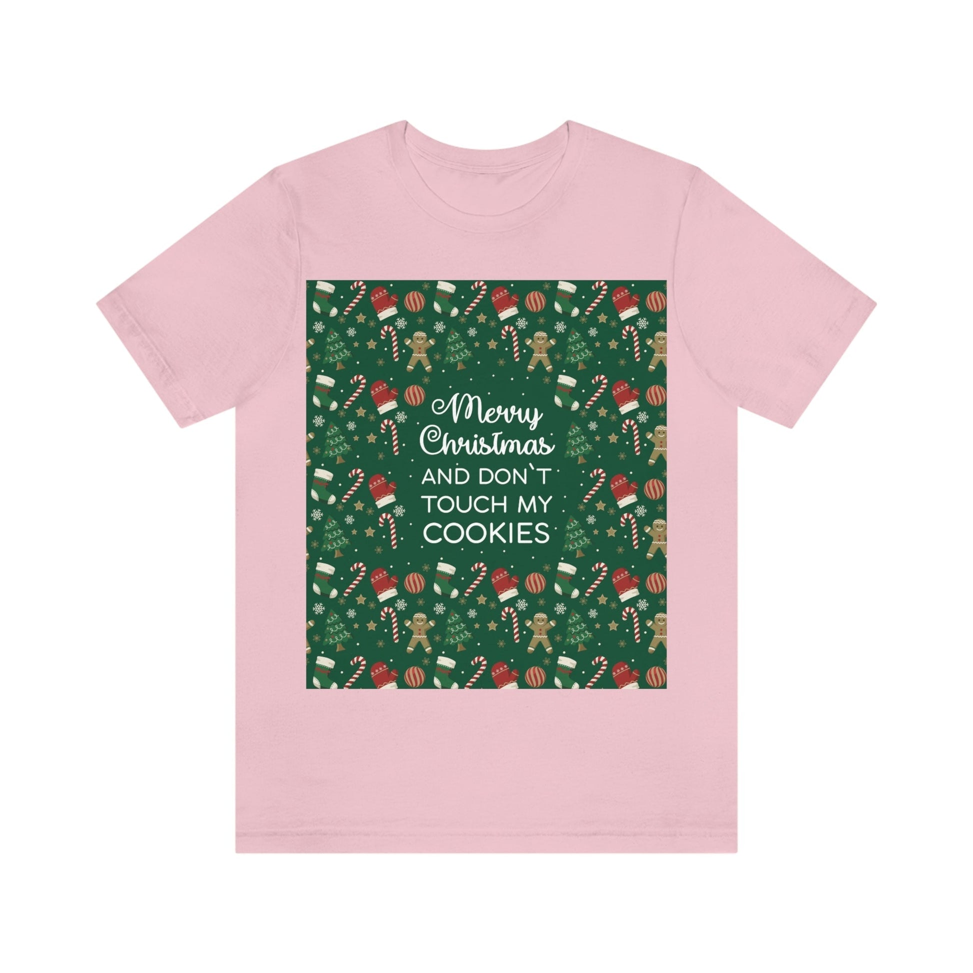 Merry Christmas and Don't Touch my Cookies Quotes Unisex Jersey Short Sleeve T-Shirt Ichaku [Perfect Gifts Selection]