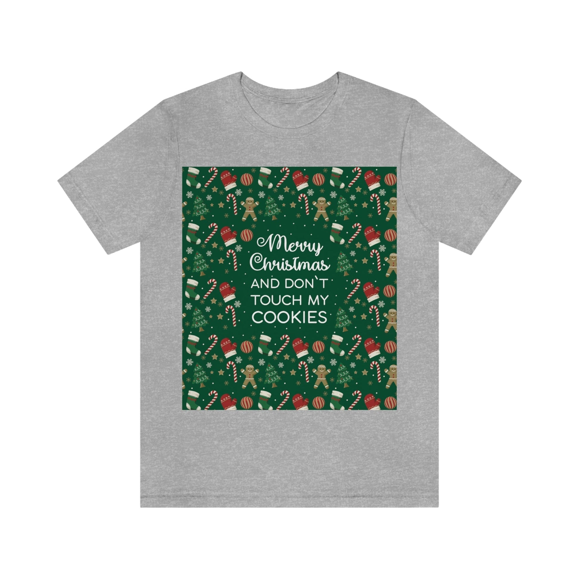 Merry Christmas and Don't Touch my Cookies Quotes Unisex Jersey Short Sleeve T-Shirt Ichaku [Perfect Gifts Selection]