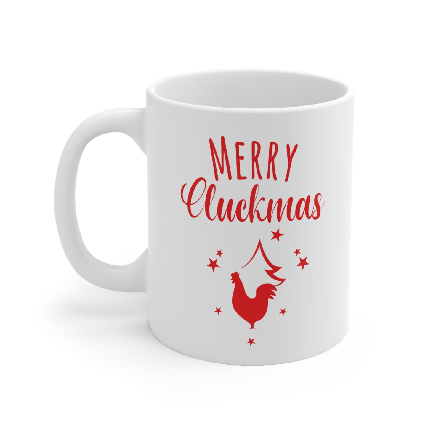 Merry Cluckmas Happy New Year Christmas Quotes Ceramic Mug 11oz Ichaku [Perfect Gifts Selection]