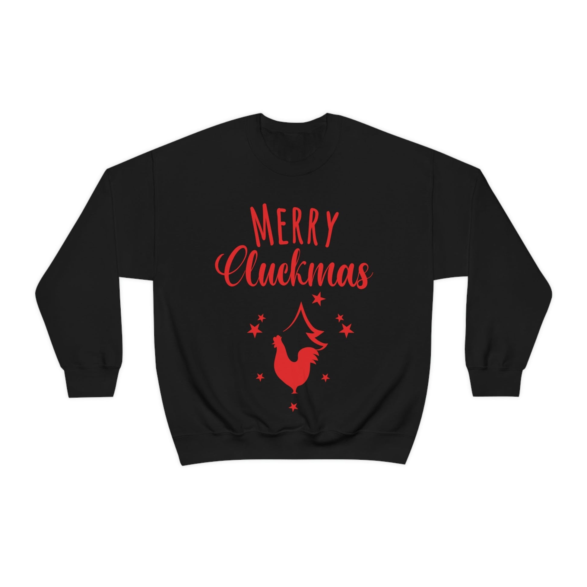 Merry Cluckmas Happy New Year Christmas Quotes Unisex Heavy Blend™ Crewneck Sweatshirt Ichaku [Perfect Gifts Selection]