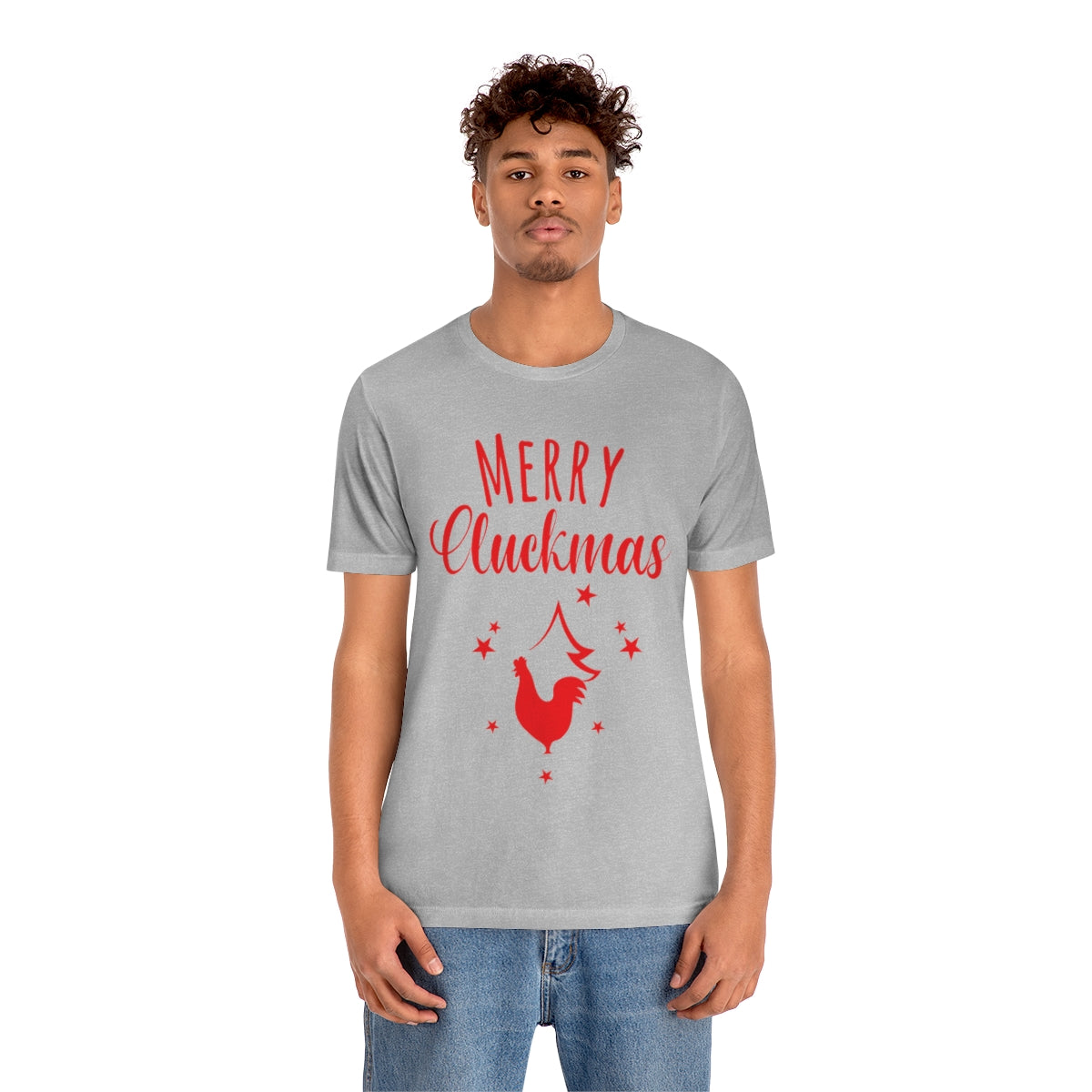 Merry Cluckmas Happy New Year Christmas Quotes Unisex Jersey Short Sleeve T-Shirt Ichaku [Perfect Gifts Selection]