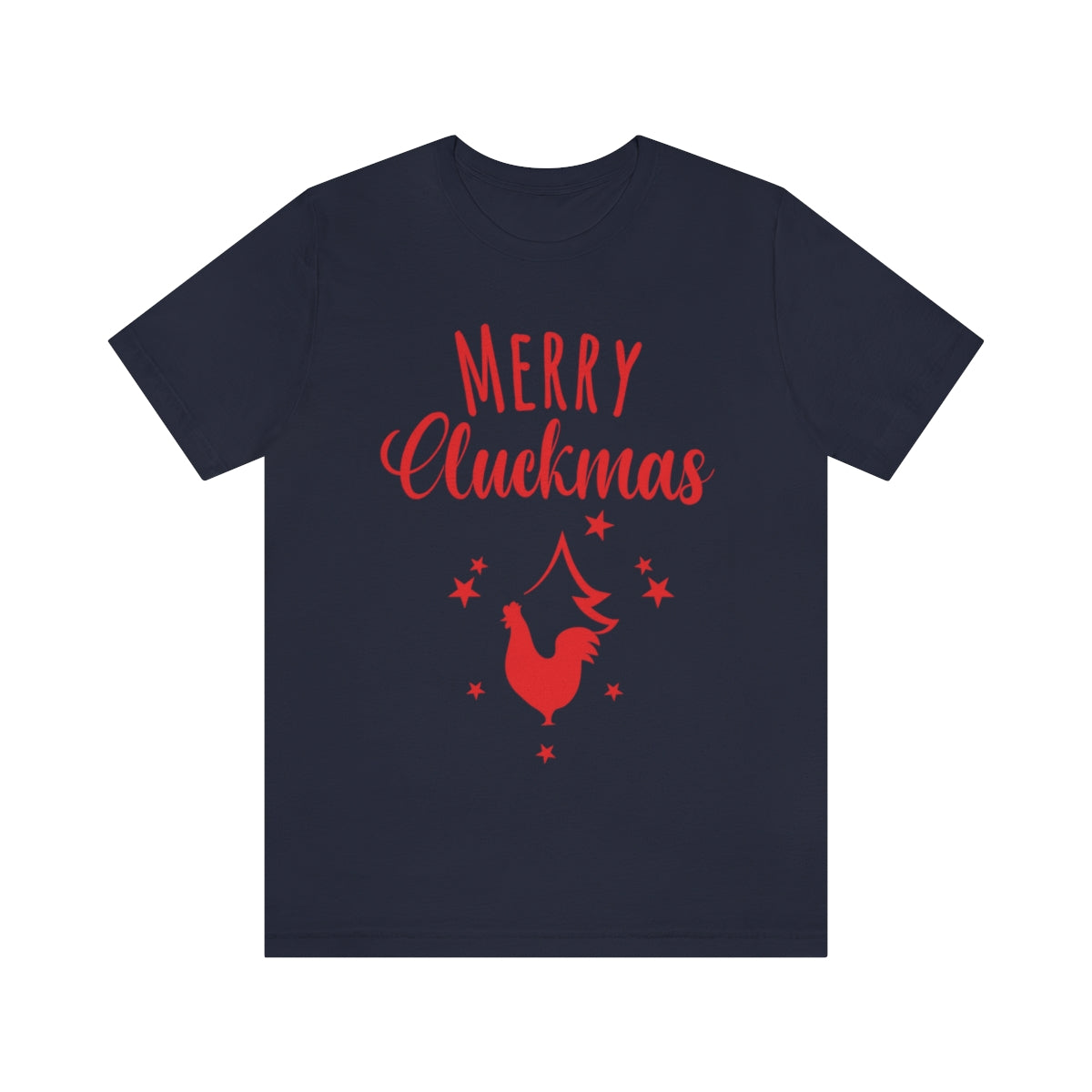 Merry Cluckmas Happy New Year Christmas Quotes Unisex Jersey Short Sleeve T-Shirt Ichaku [Perfect Gifts Selection]