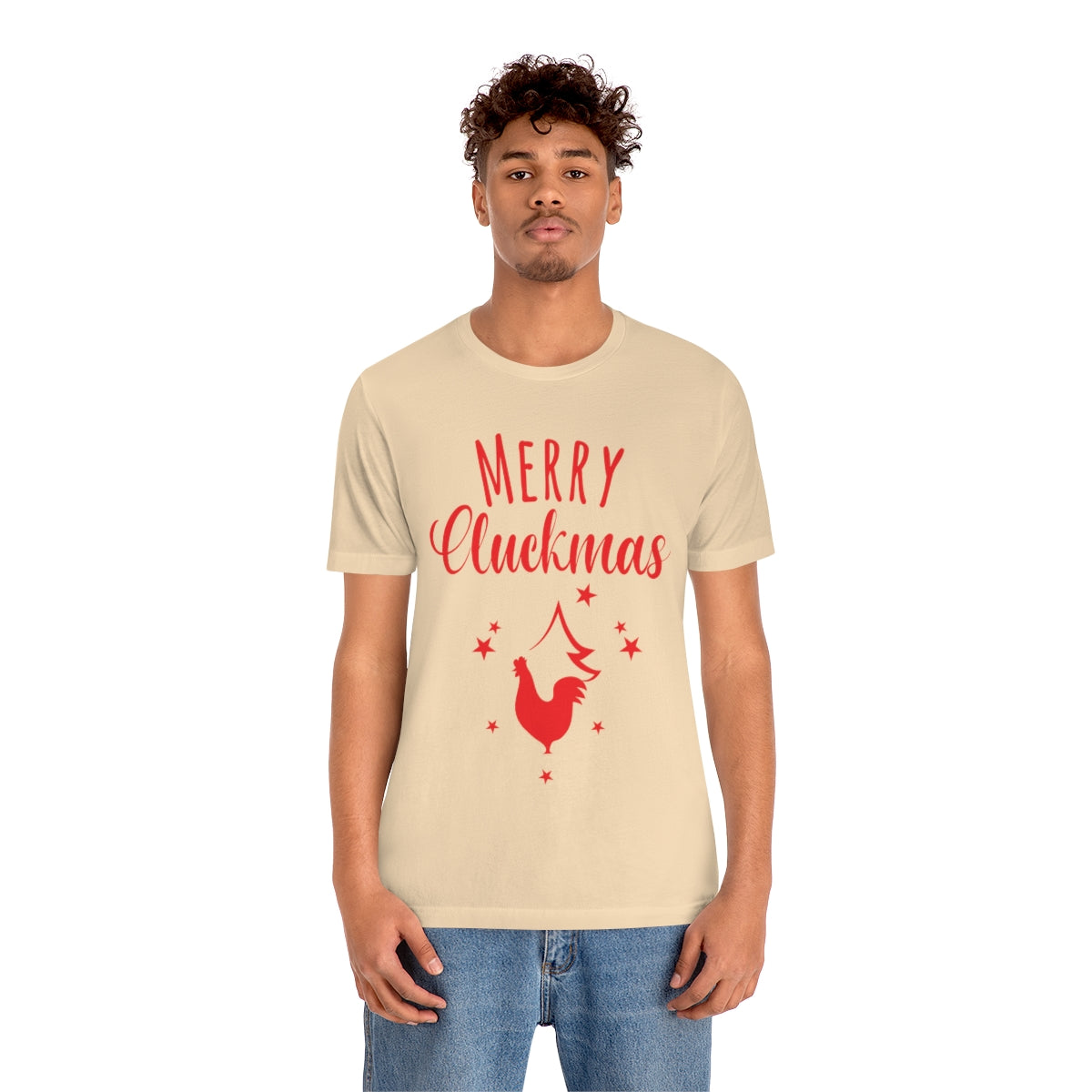 Merry Cluckmas Happy New Year Christmas Quotes Unisex Jersey Short Sleeve T-Shirt Ichaku [Perfect Gifts Selection]