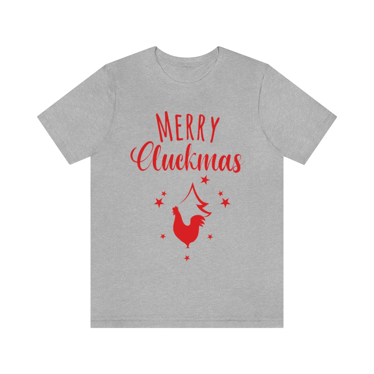 Merry Cluckmas Happy New Year Christmas Quotes Unisex Jersey Short Sleeve T-Shirt Ichaku [Perfect Gifts Selection]