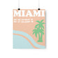 Miami Beach Florida Coordinates Minimal Art Premium Matte Vertical Posters Ichaku [Perfect Gifts Selection]