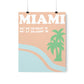 Miami Beach Florida Coordinates Minimal Art Premium Matte Vertical Posters Ichaku [Perfect Gifts Selection]