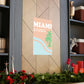 Miami Beach Florida Coordinates Minimal Art Premium Matte Vertical Posters Ichaku [Perfect Gifts Selection]