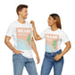 Miami Beach Florida Coordinates Minimal Art Unisex Jersey Short Sleeve T-Shirt Ichaku [Perfect Gifts Selection]