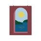 Minimal Art Print Italy Sea View Landscape Premium Matte Vertical Posters Ichaku [Perfect Gifts Selection]