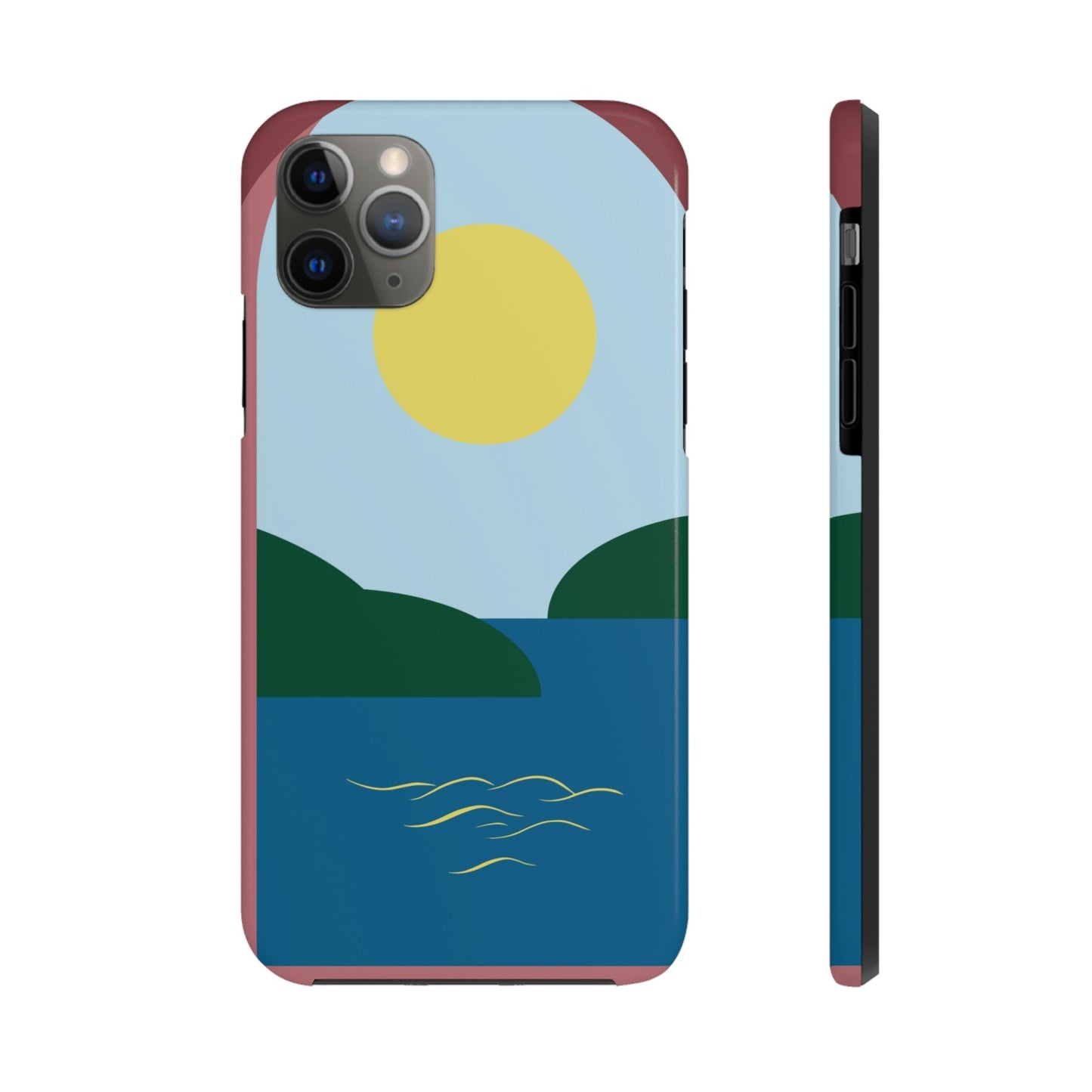 Minimal Art Print Italy Sea View Landscape Tough Phone Cases Case-Mate Ichaku [Perfect Gifts Selection]