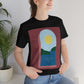 Minimal Art Print Italy Sea View Landscape Unisex Jersey Short Sleeve T-Shirt Ichaku [Perfect Gifts Selection]
