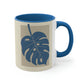 Monstera Leaf Modern Minimal Art Classic Accent Coffee Mug 11oz Ichaku [Perfect Gifts Selection]