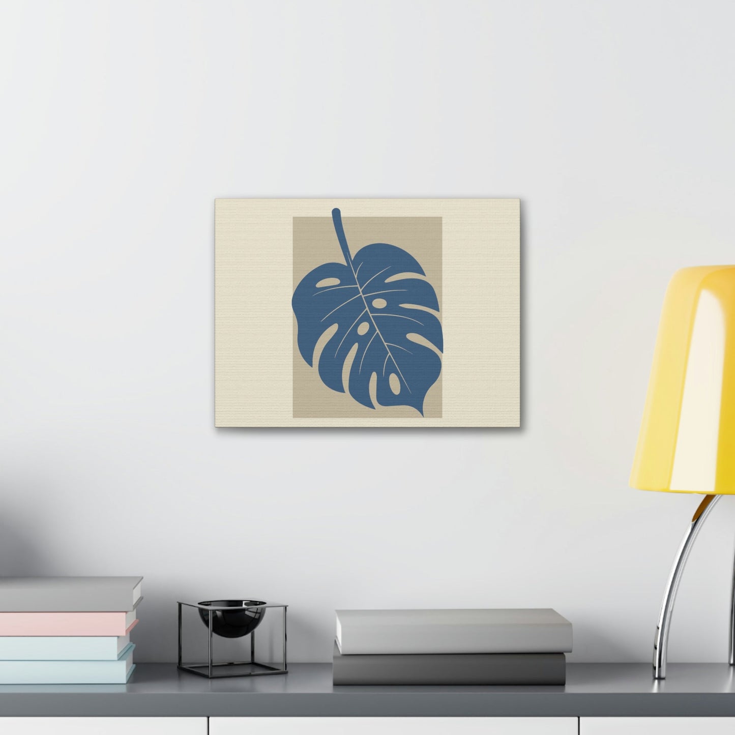 Monstera Leaf Modern Minimal Art Plant  Aesthetic Classic Art Canvas Gallery Wraps Ichaku [Perfect Gifts Selection]