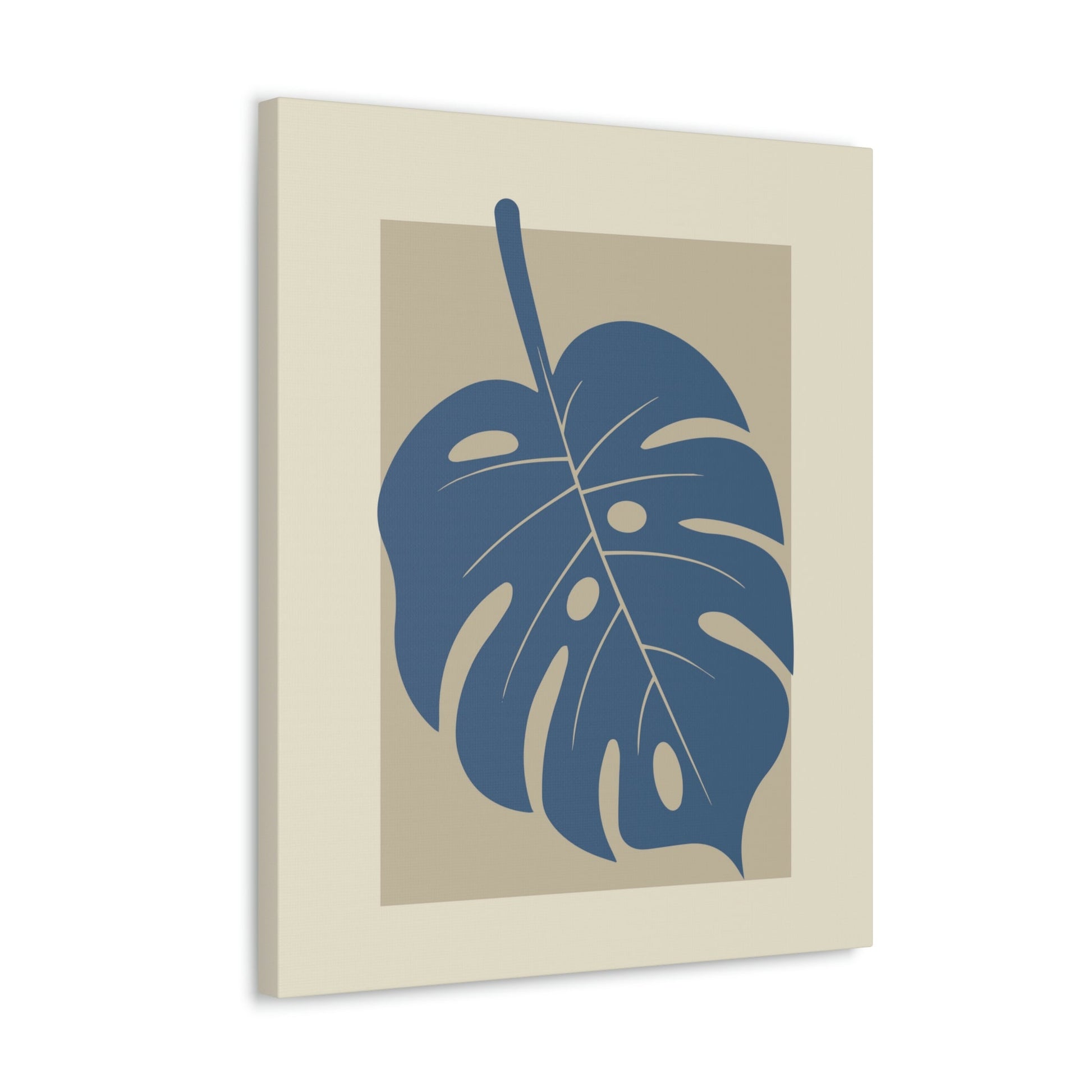 Monstera Leaf Modern Minimal Art Plant  Aesthetic Classic Art Canvas Gallery Wraps Ichaku [Perfect Gifts Selection]