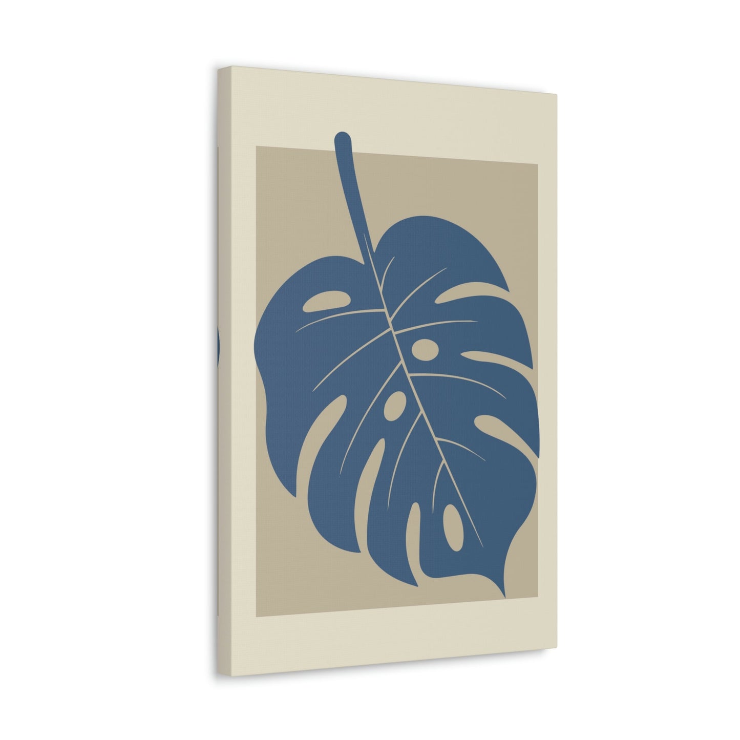 Monstera Leaf Modern Minimal Art Plant  Aesthetic Classic Art Canvas Gallery Wraps Ichaku [Perfect Gifts Selection]