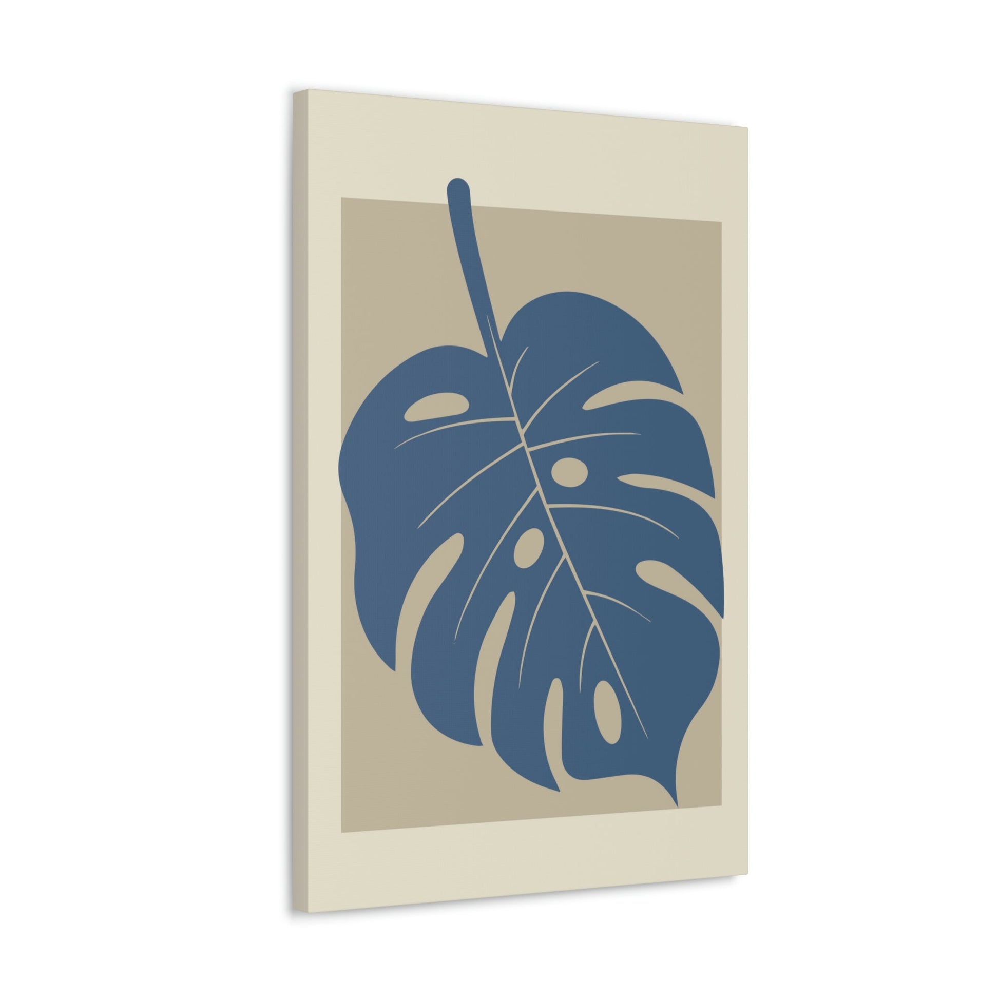 Monstera Leaf Modern Minimal Art Plant  Aesthetic Classic Art Canvas Gallery Wraps Ichaku [Perfect Gifts Selection]