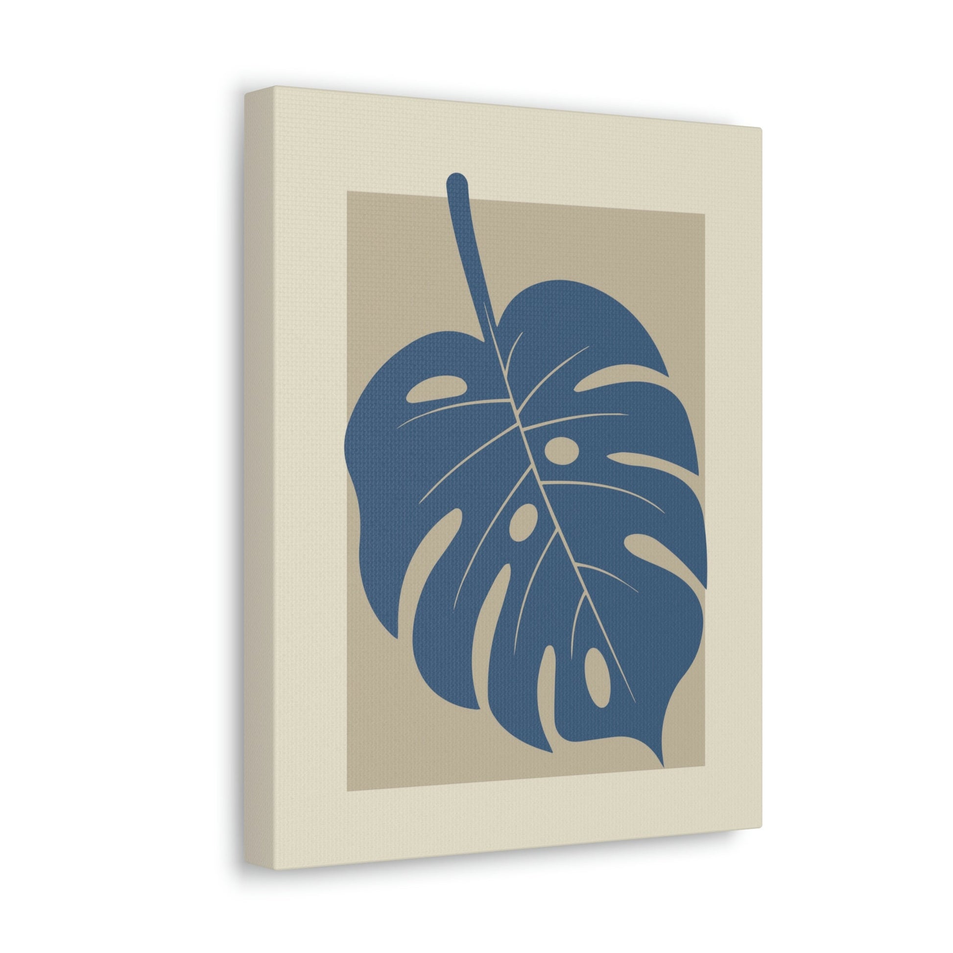 Monstera Leaf Modern Minimal Art Plant  Aesthetic Classic Art Canvas Gallery Wraps Ichaku [Perfect Gifts Selection]