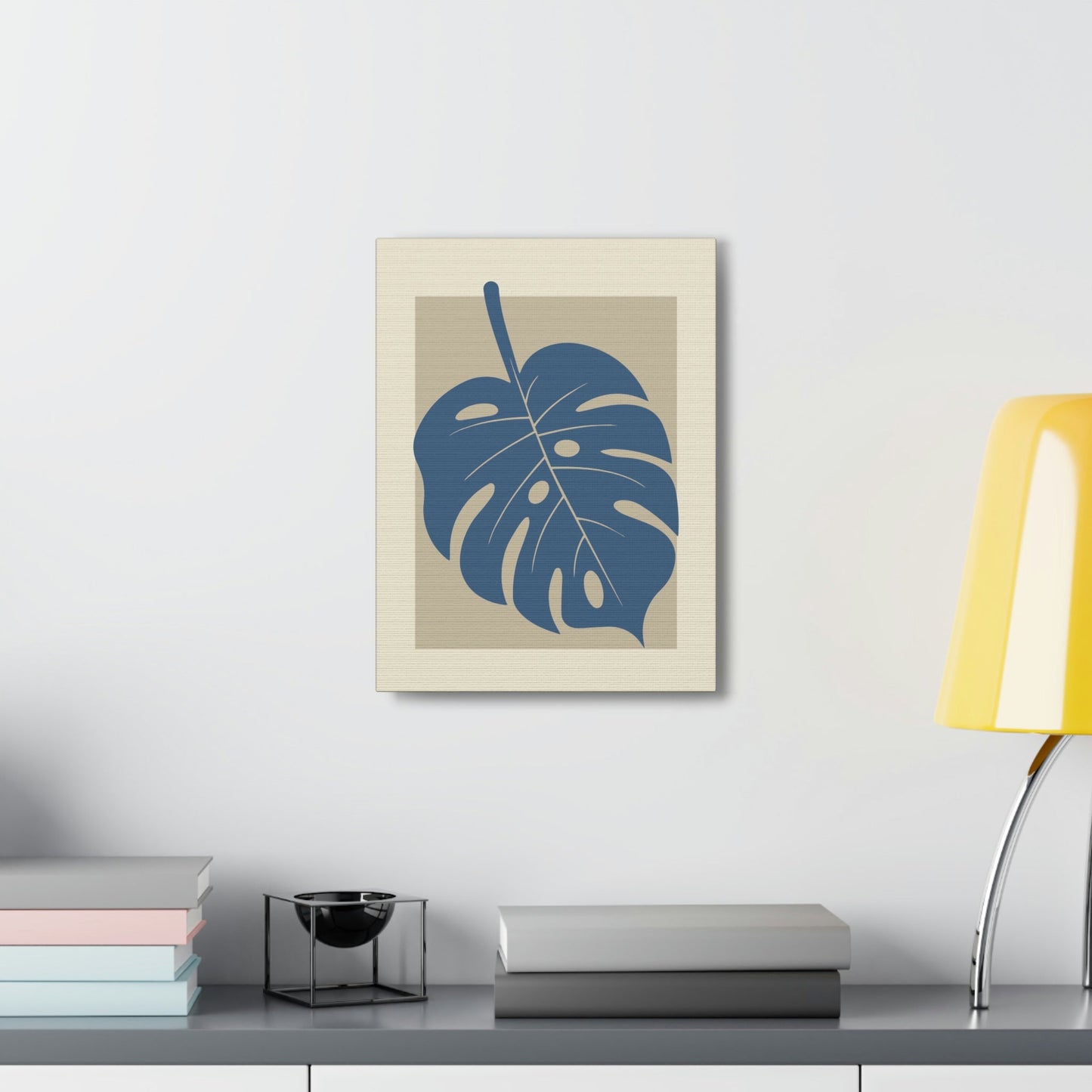 Monstera Leaf Modern Minimal Art Plant  Aesthetic Classic Art Canvas Gallery Wraps Ichaku [Perfect Gifts Selection]