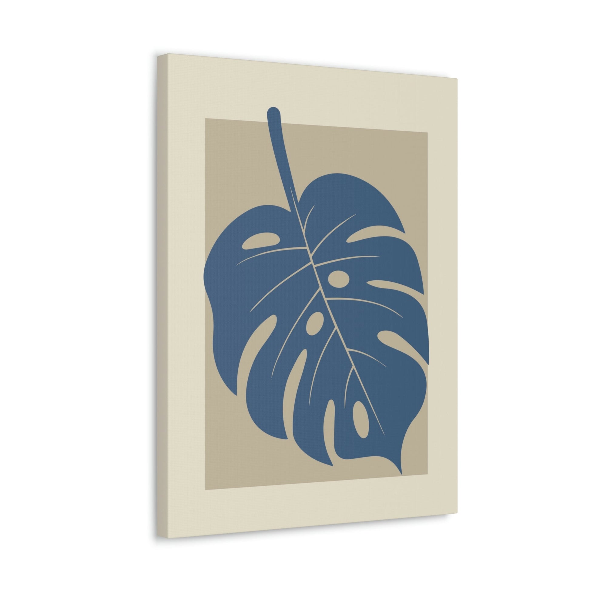 Monstera Leaf Modern Minimal Art Plant  Aesthetic Classic Art Canvas Gallery Wraps Ichaku [Perfect Gifts Selection]