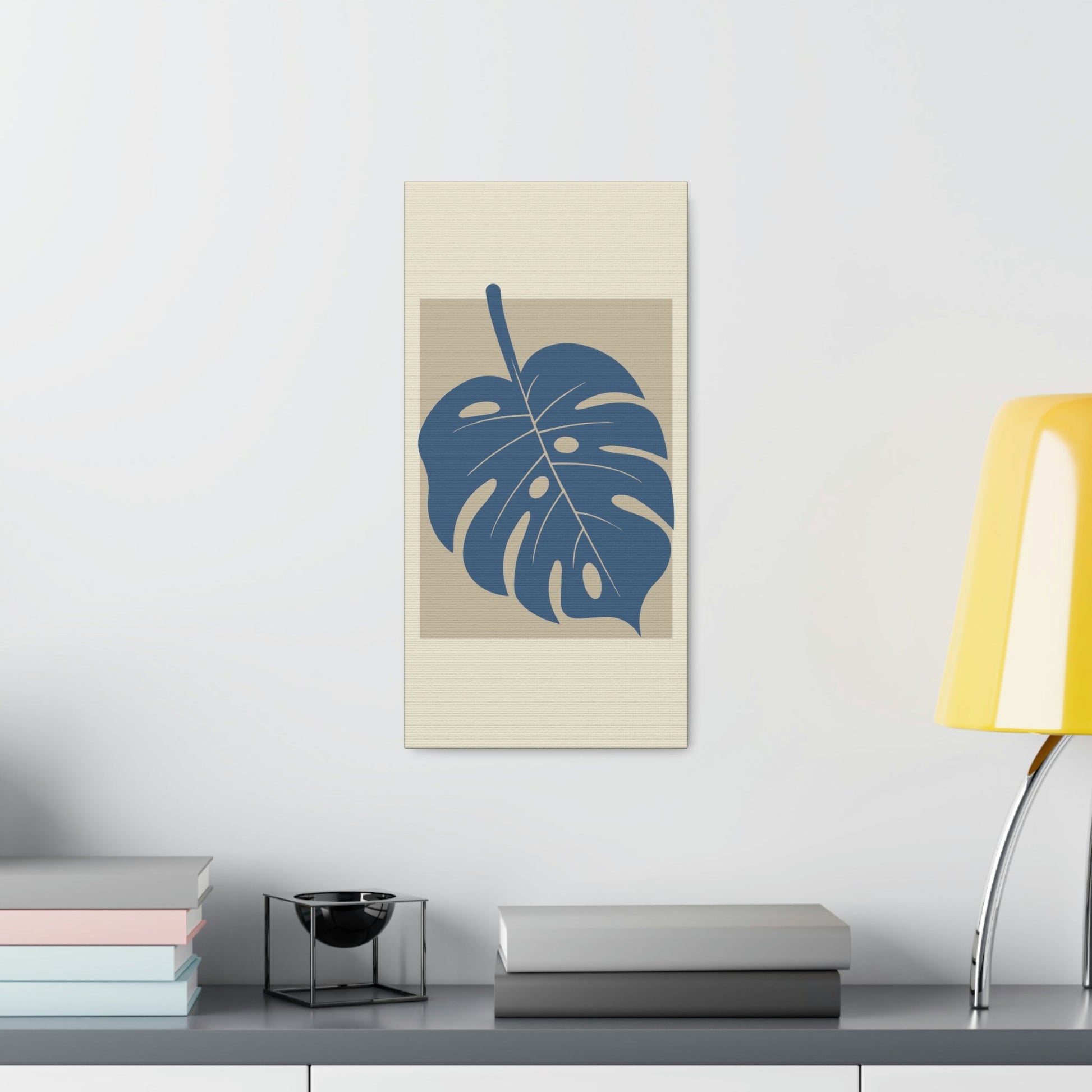 Monstera Leaf Modern Minimal Art Plant  Aesthetic Classic Art Canvas Gallery Wraps Ichaku [Perfect Gifts Selection]