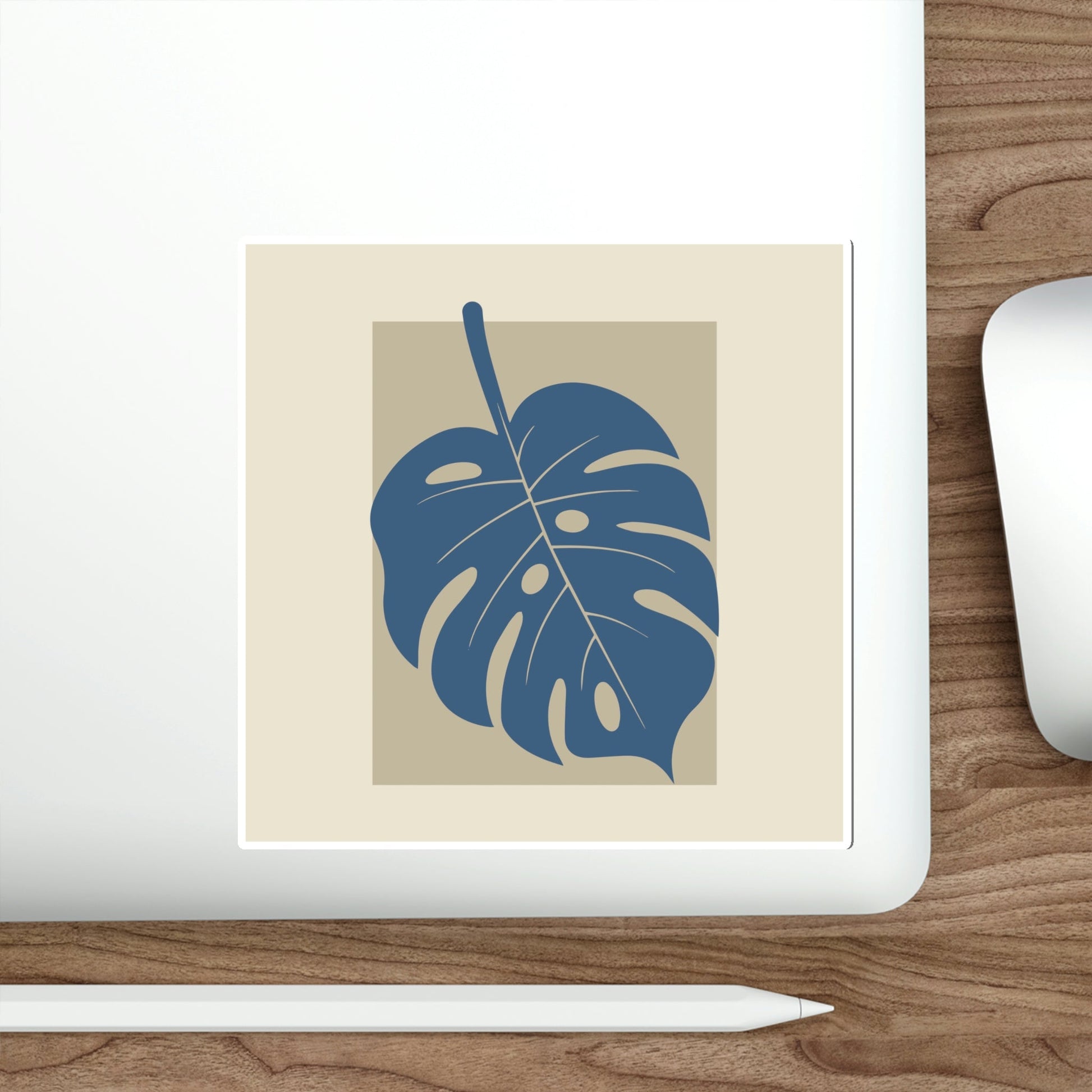 Monstera Leaf Modern Minimal Art Plant Die-Cut Sticker Ichaku [Perfect Gifts Selection]