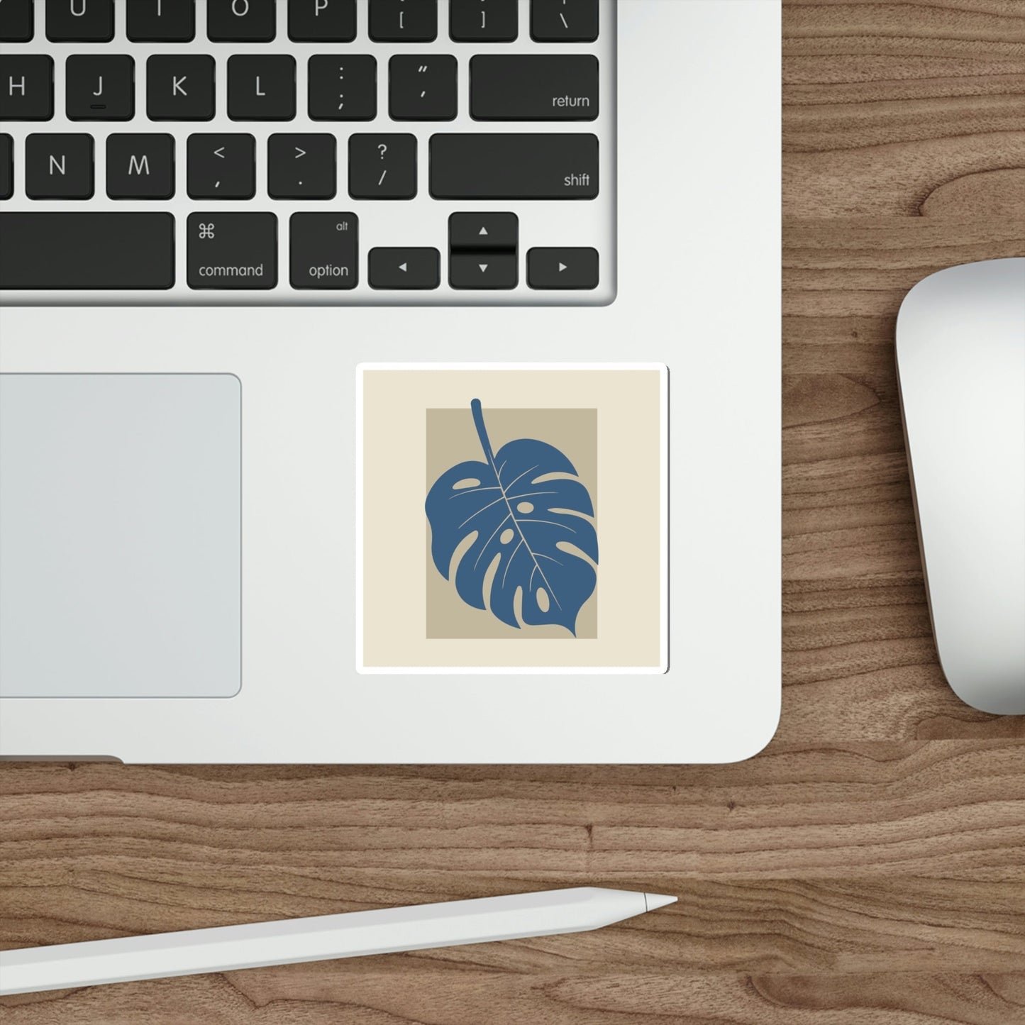 Monstera Leaf Modern Minimal Art Plant Die-Cut Sticker Ichaku [Perfect Gifts Selection]