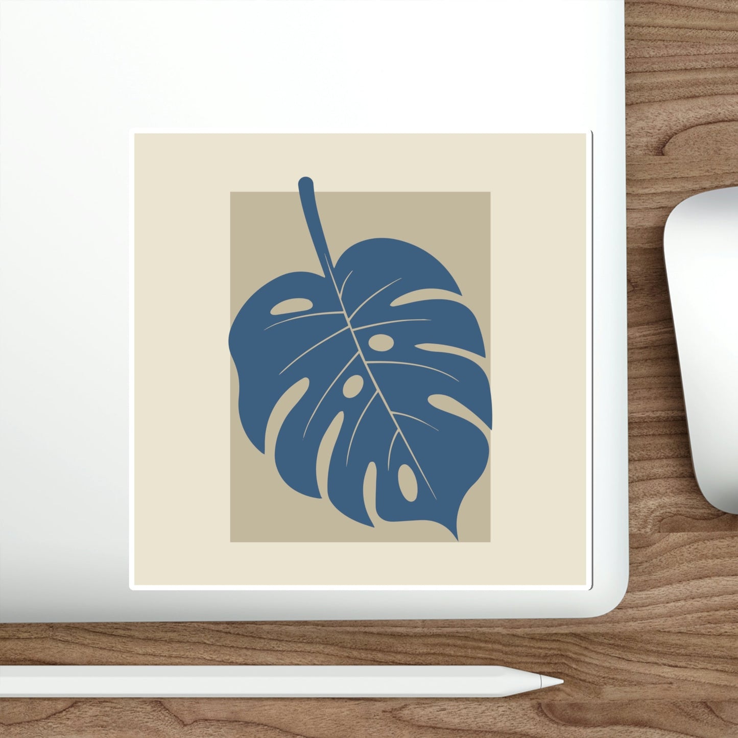 Monstera Leaf Modern Minimal Art Plant Die-Cut Sticker Ichaku [Perfect Gifts Selection]