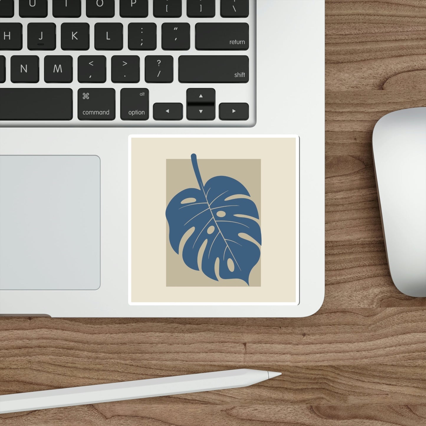 Monstera Leaf Modern Minimal Art Plant Die-Cut Sticker Ichaku [Perfect Gifts Selection]