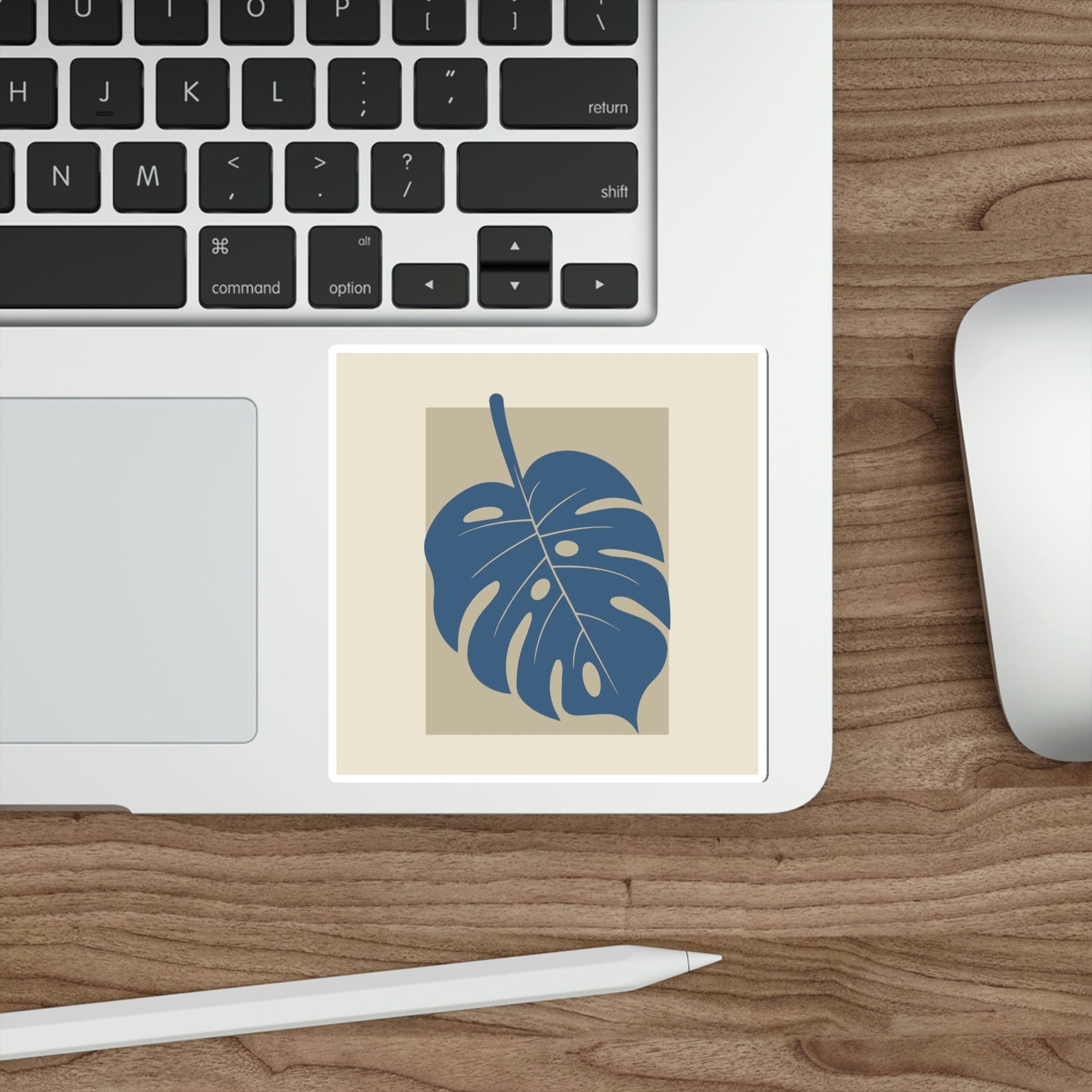 Monstera Leaf Modern Minimal Art Plant Die-Cut Sticker Ichaku [Perfect Gifts Selection]