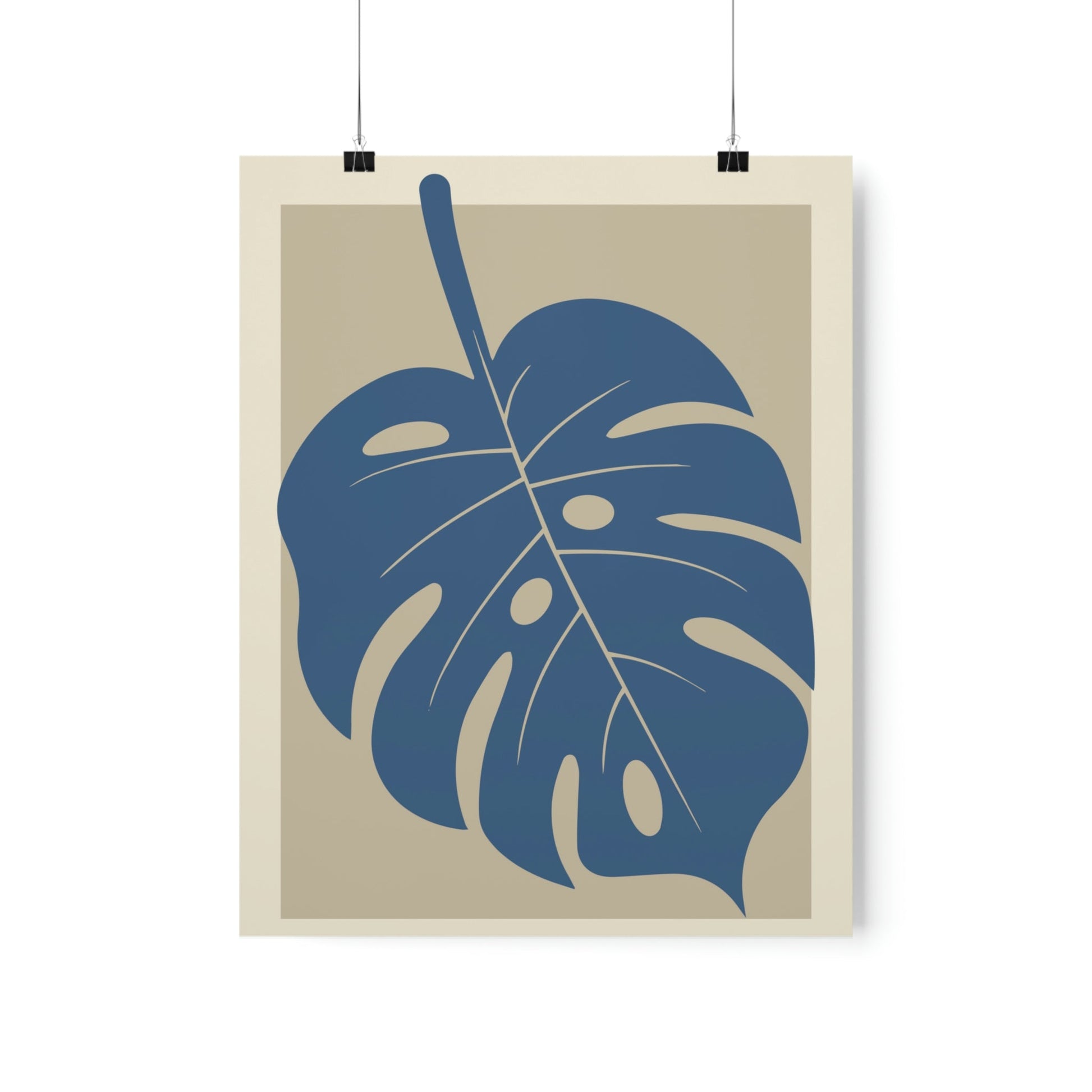 Monstera Leaf Modern Minimal Art Plant Premium Matte Vertical Posters Ichaku [Perfect Gifts Selection]