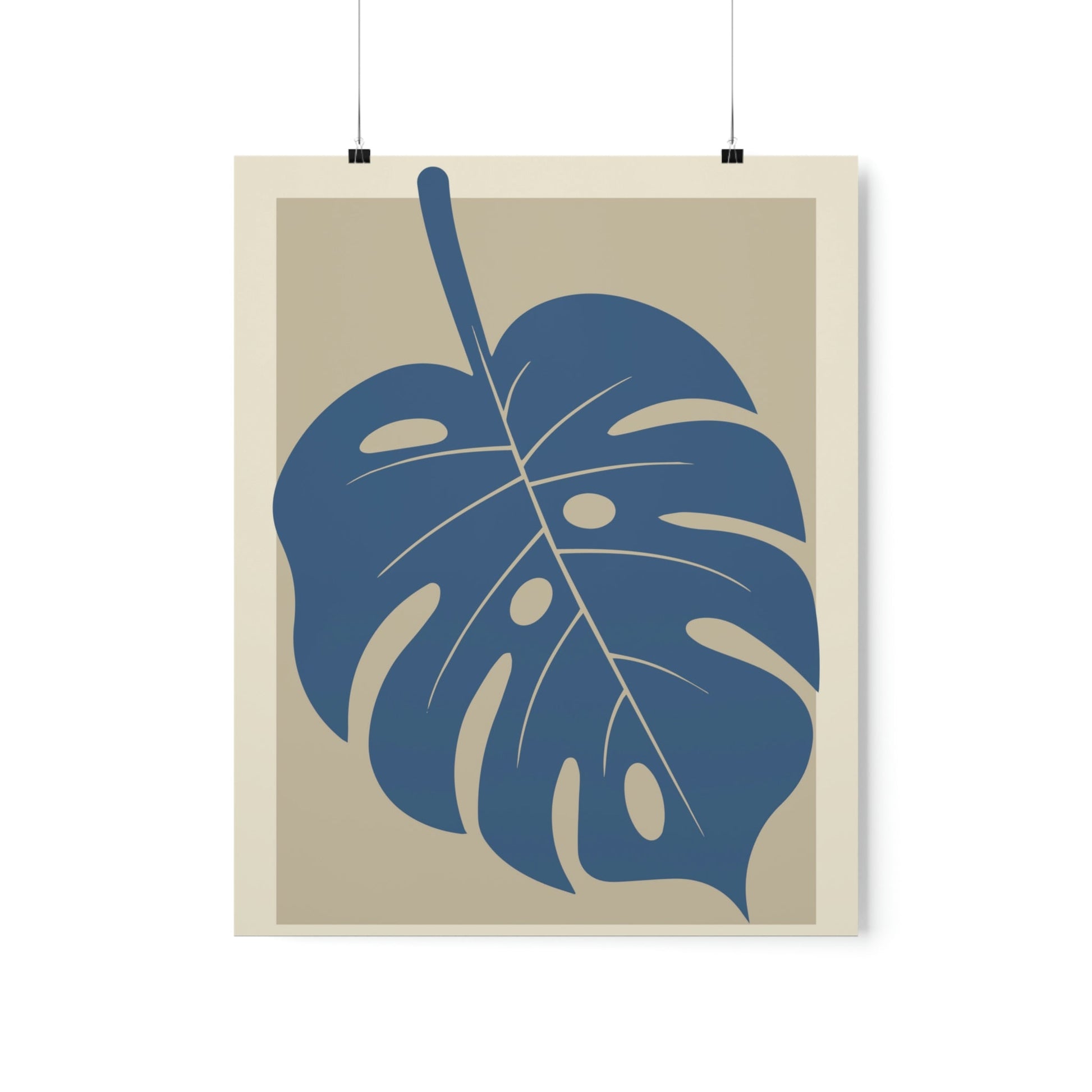 Monstera Leaf Modern Minimal Art Plant Premium Matte Vertical Posters Ichaku [Perfect Gifts Selection]