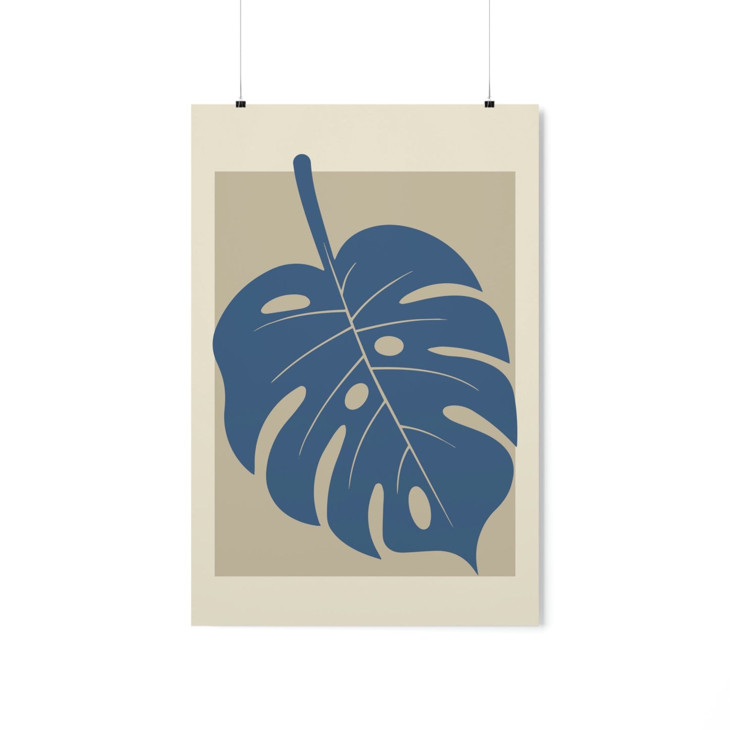 Monstera Leaf Modern Minimal Art Plant Premium Matte Vertical Posters Ichaku [Perfect Gifts Selection]