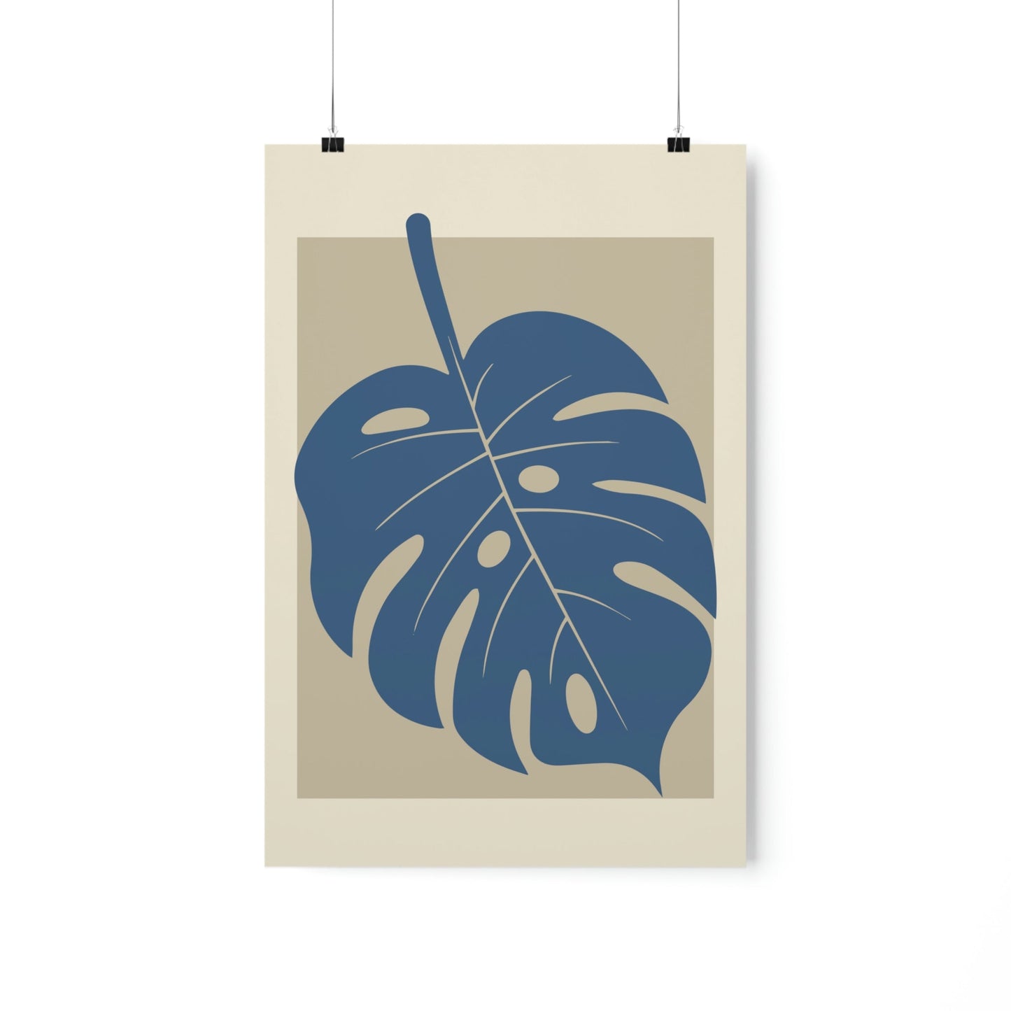 Monstera Leaf Modern Minimal Art Plant Premium Matte Vertical Posters Ichaku [Perfect Gifts Selection]