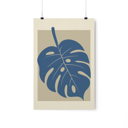 Monstera Leaf Modern Minimal Art Plant Premium Matte Vertical Posters Ichaku [Perfect Gifts Selection]