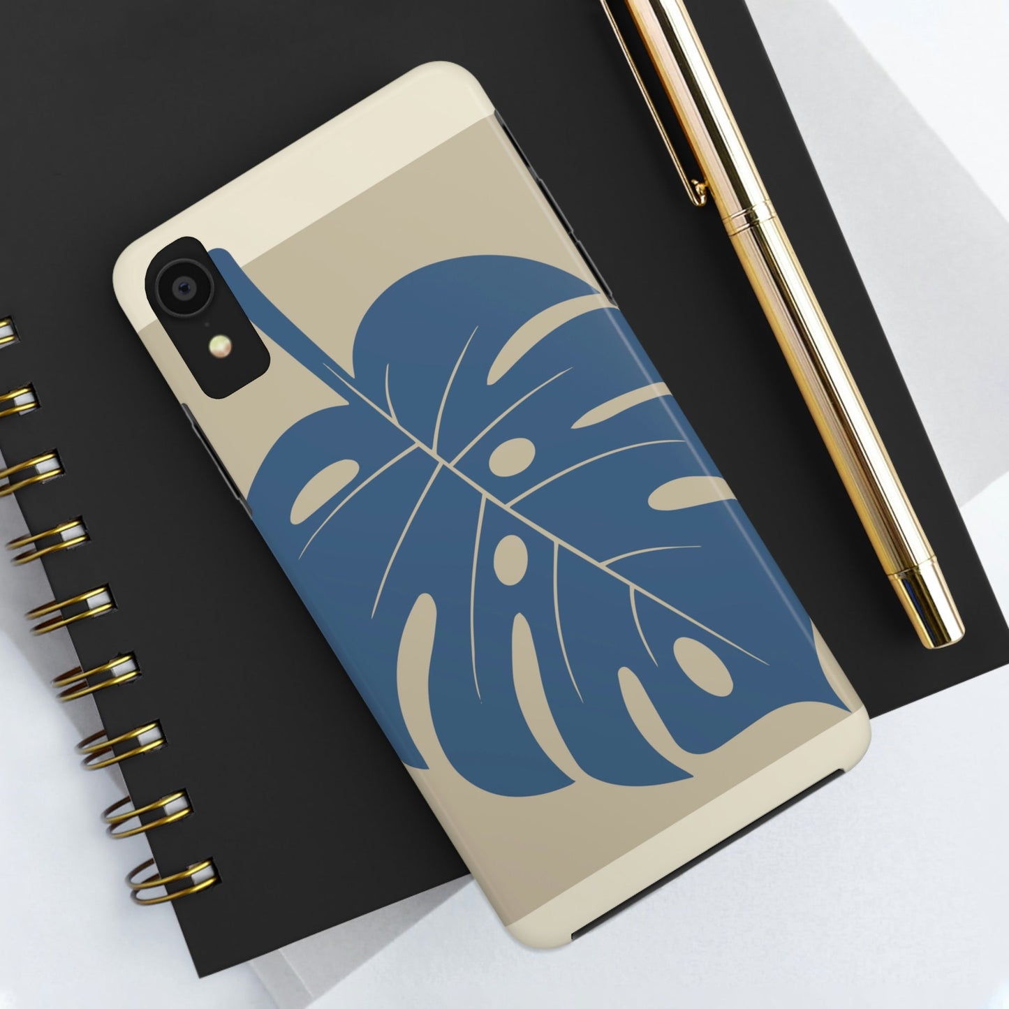 Monstera Leaf Modern Minimal Art Plant Tough Phone Cases Case-Mate Ichaku [Perfect Gifts Selection]