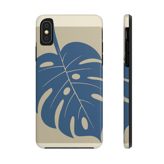 Monstera Leaf Modern Minimal Art Plant Tough Phone Cases Case-Mate Ichaku [Perfect Gifts Selection]